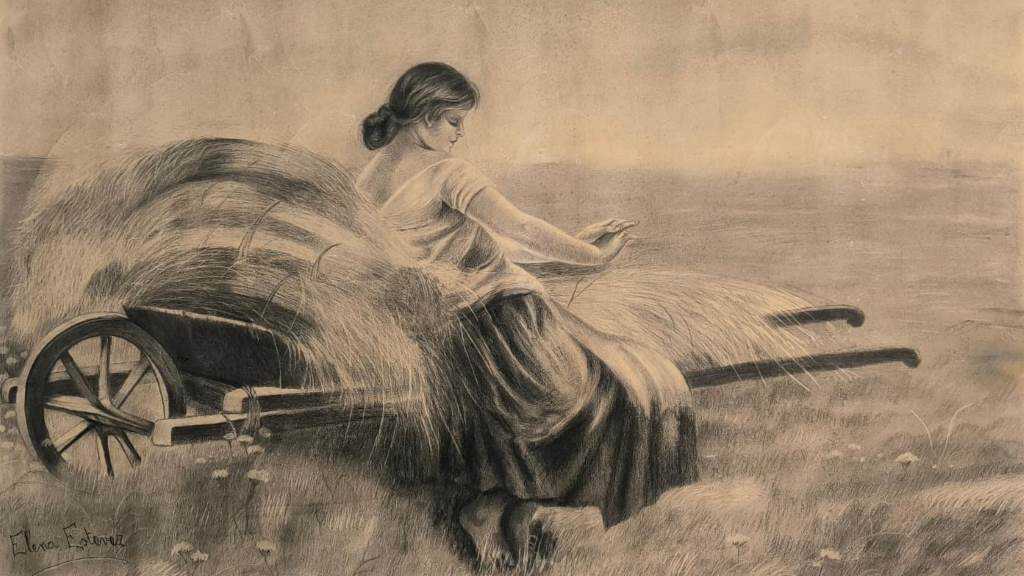 Pintura de Elena Estévez. (Foto: Arquivo da familia)